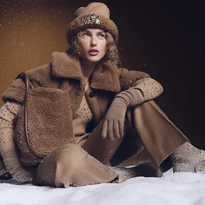 Wool and cashmere pencil skirt, sand | Max Mara